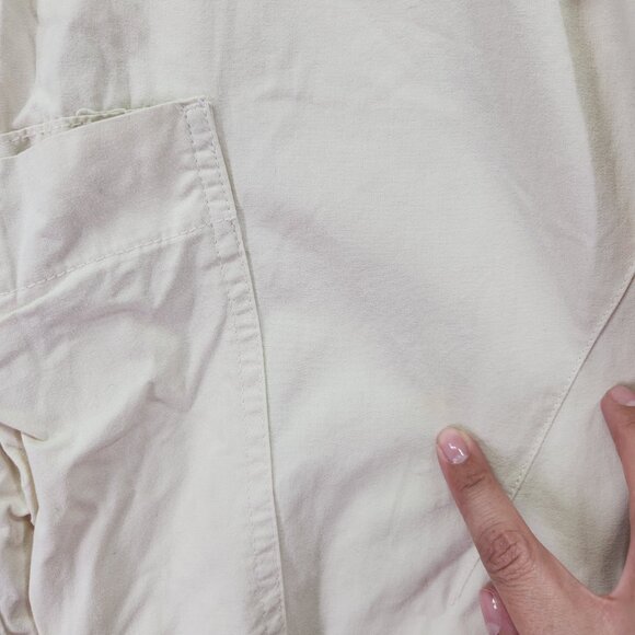 Jaded London Ecru Parachute Cargo Pants Size Small Baggie 30" Elastic Waist - Picture 14 of 16